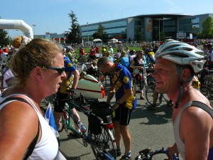 Theo Homan bij de start van Parijs-Brest-Parijs